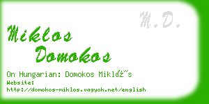 miklos domokos business card